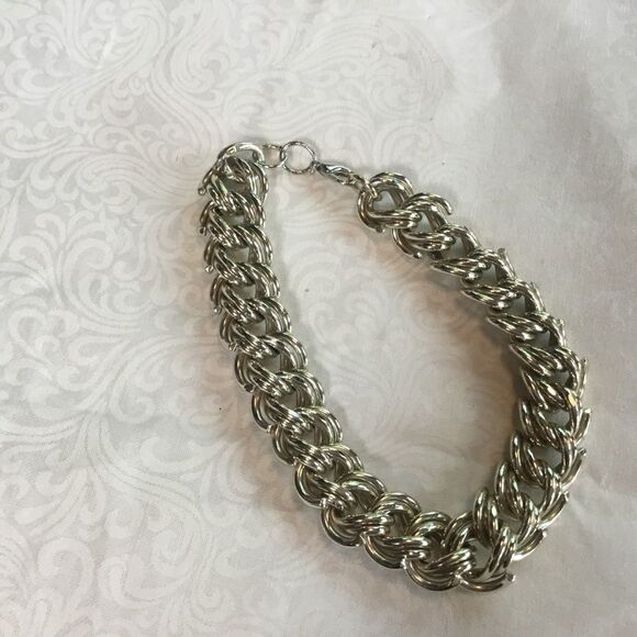 Silvertone Link Bracelet  - Picture 1 of 4
